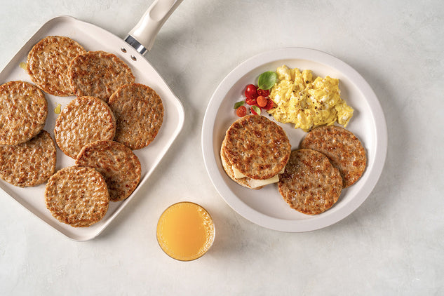 Fully Cooked Crate-Free Pork Breakfast Sausage Patties
