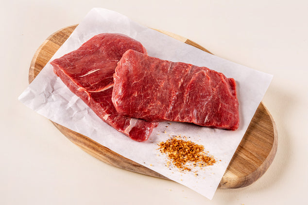 100% Grass-Fed, Pasture-Raised Flat Iron Steaks