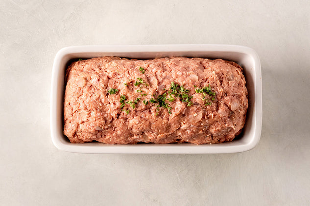 100% Grass-Fed Beef and Crate-Free Pork Meatloaf