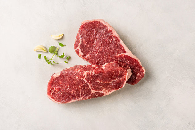 100% Grass-Fed, Pasture-Raised New York Strips