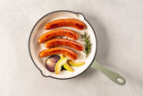 Fully Cooked Crate-Free Apple Gouda Pork Sausage