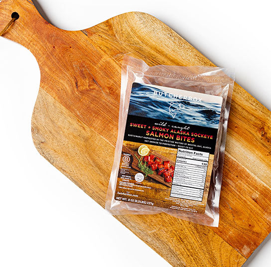 Sweet and Smoky Alaska Sockeye Salmon Bites